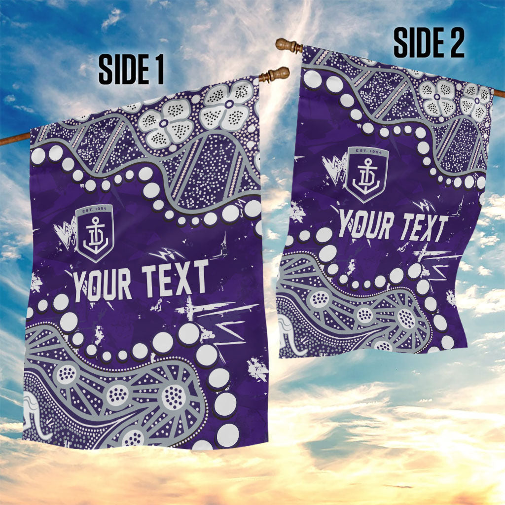 Personalized Fremantle Dockers Garden Flag Aboriginal Pattern with Graffiti Style