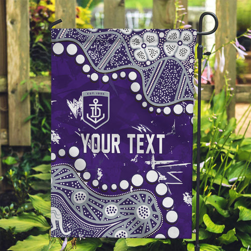 Personalized Fremantle Dockers Garden Flag Aboriginal Pattern with Graffiti Style