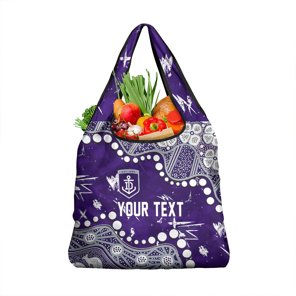 Personalized Fremantle Dockers Grocery Bag Aboriginal Pattern with Graffiti Style