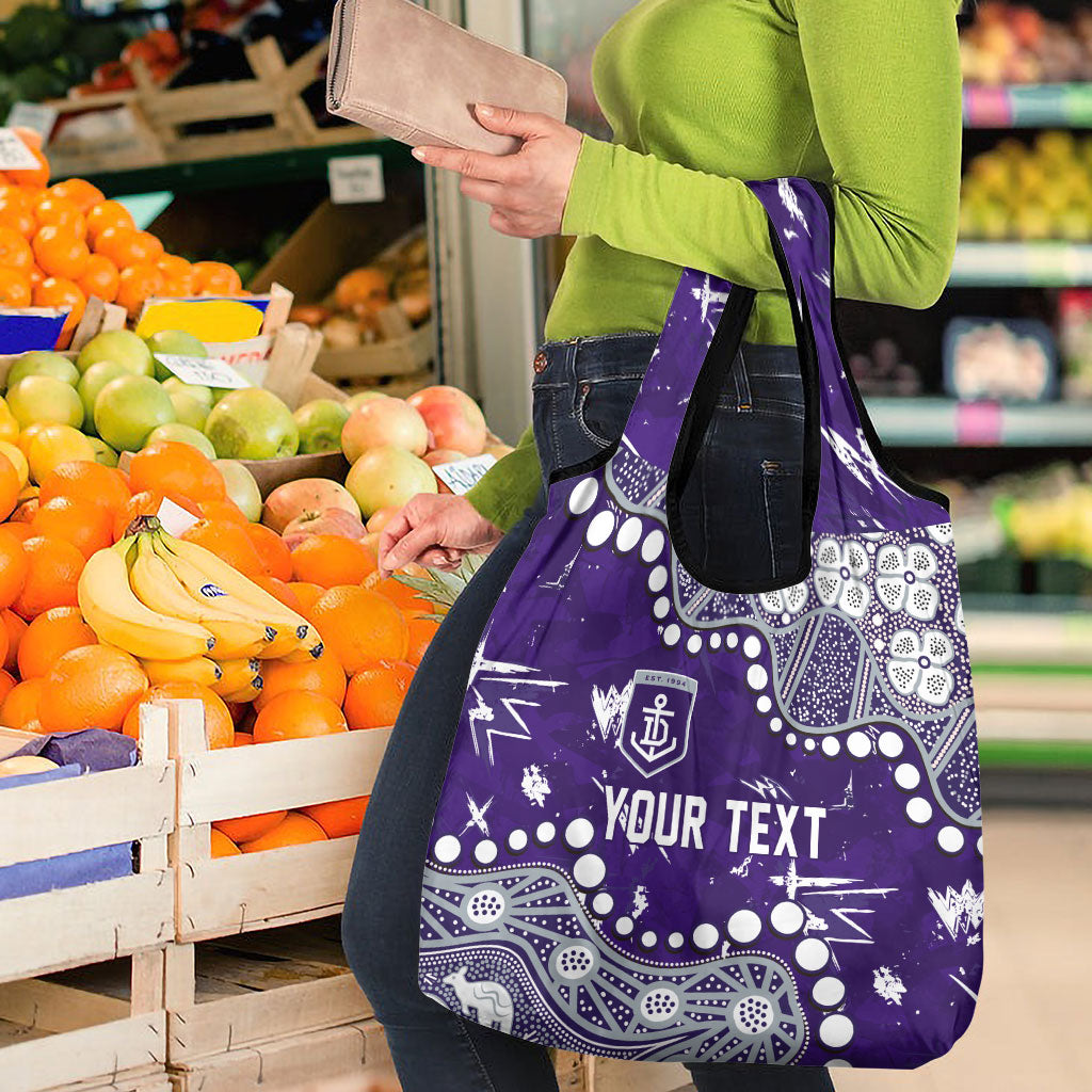 Personalized Fremantle Dockers Grocery Bag Aboriginal Pattern with Graffiti Style