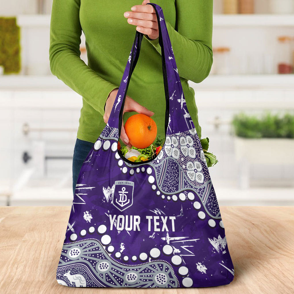 Personalized Fremantle Dockers Grocery Bag Aboriginal Pattern with Graffiti Style