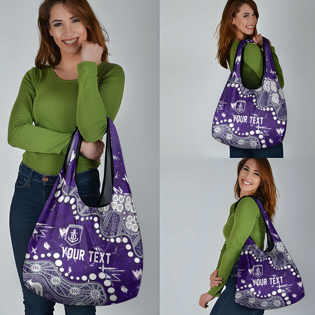 Personalized Fremantle Dockers Grocery Bag Aboriginal Pattern with Graffiti Style
