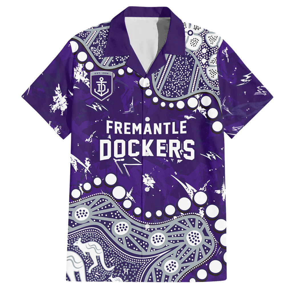 Personalized Fremantle Dockers Hawaiian Shirt Aboriginal Pattern with Graffiti Style