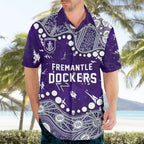 Personalized Fremantle Dockers Hawaiian Shirt Aboriginal Pattern with Graffiti Style