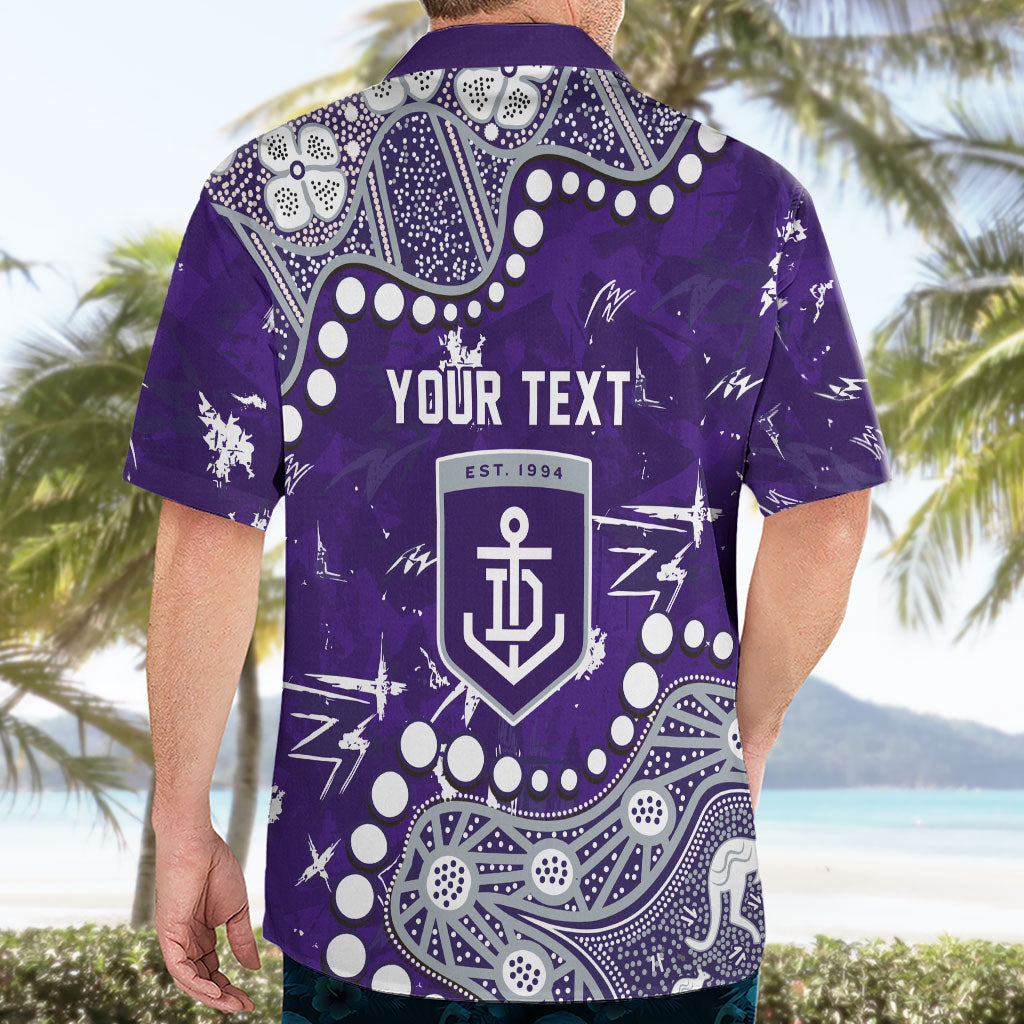Personalized Fremantle Dockers Hawaiian Shirt Aboriginal Pattern with Graffiti Style