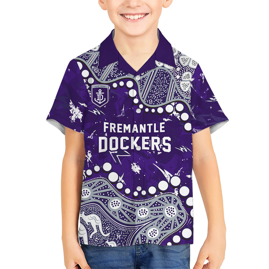 Personalized Fremantle Dockers Hawaiian Shirt Aboriginal Pattern with Graffiti Style