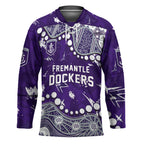 Personalized Fremantle Dockers Hockey Jersey Aboriginal Pattern with Graffiti Style