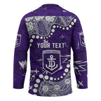 Personalized Fremantle Dockers Hockey Jersey Aboriginal Pattern with Graffiti Style