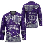 Personalized Fremantle Dockers Hockey Jersey Aboriginal Pattern with Graffiti Style