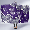 Personalized Fremantle Dockers Hooded Blanket Aboriginal Pattern with Graffiti Style