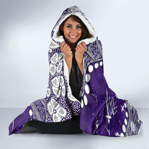 Personalized Fremantle Dockers Hooded Blanket Aboriginal Pattern with Graffiti Style