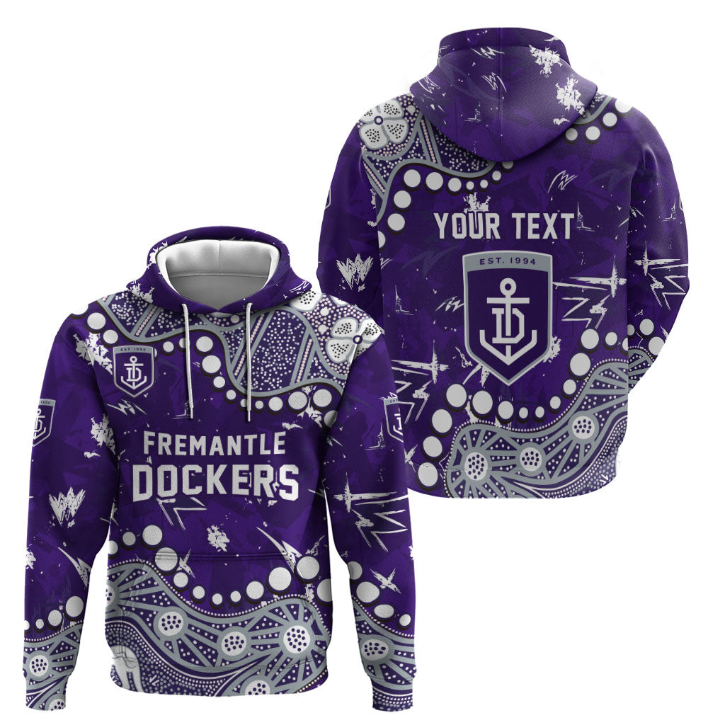 Personalized Fremantle Dockers Hoodie Aboriginal Pattern with Graffiti Style