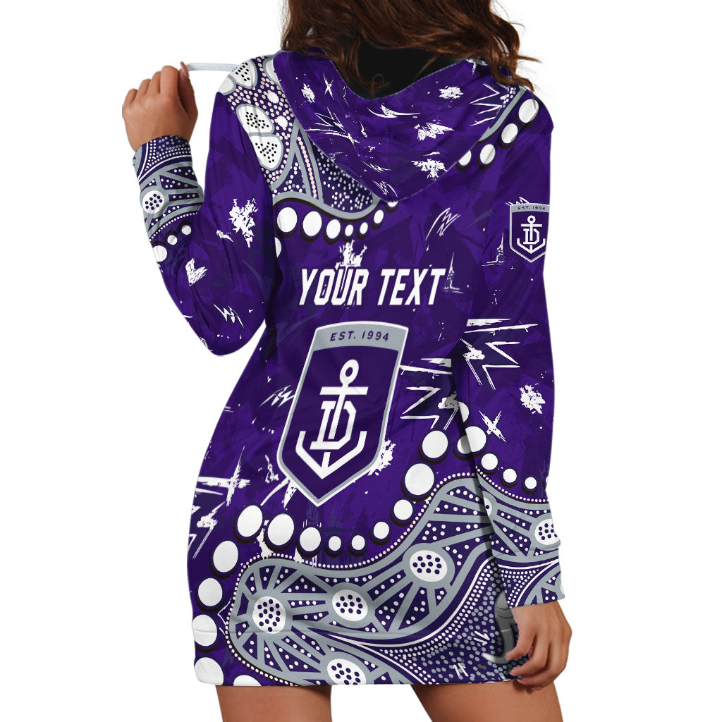 Personalized Fremantle Dockers Hoodie Dress Aboriginal Pattern with Graffiti Style