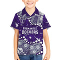 Personalized Fremantle Dockers Kid Hawaiian Shirt Aboriginal Pattern with Graffiti Style