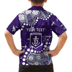 Personalized Fremantle Dockers Kid Hawaiian Shirt Aboriginal Pattern with Graffiti Style