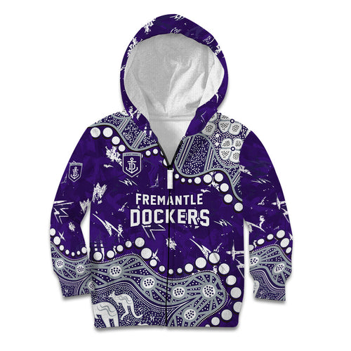 Personalized Fremantle Dockers Kid Hoodie Aboriginal Pattern with Graffiti Style