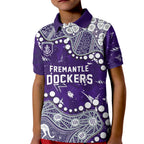 Personalized Fremantle Dockers Kid Polo Shirt Aboriginal Pattern with Graffiti Style