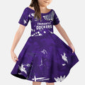 Personalized Fremantle Dockers Kid Short Sleeve Dress Aboriginal Pattern with Graffiti Style