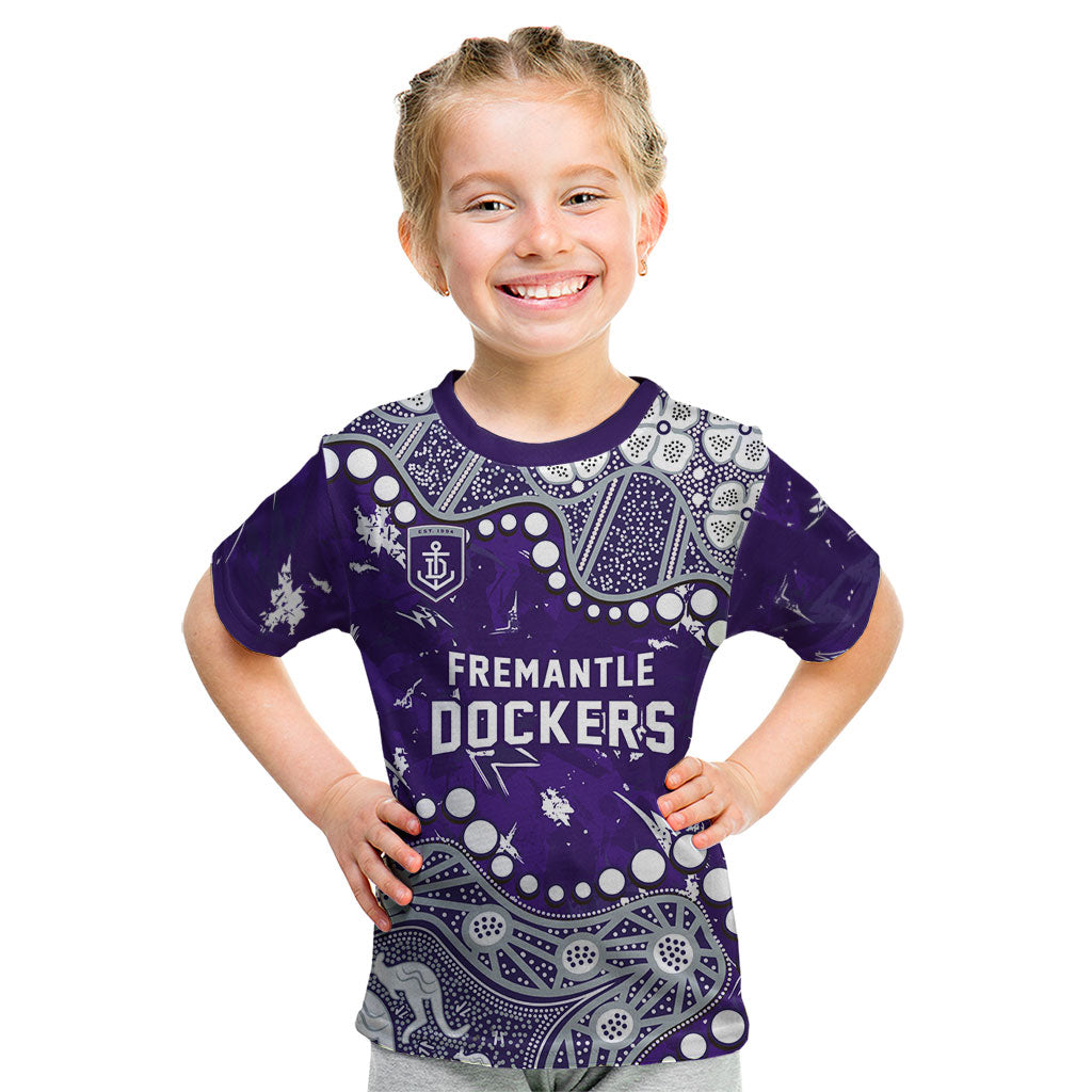Personalized Fremantle Dockers Kid T Shirt Aboriginal Pattern with Graffiti Style