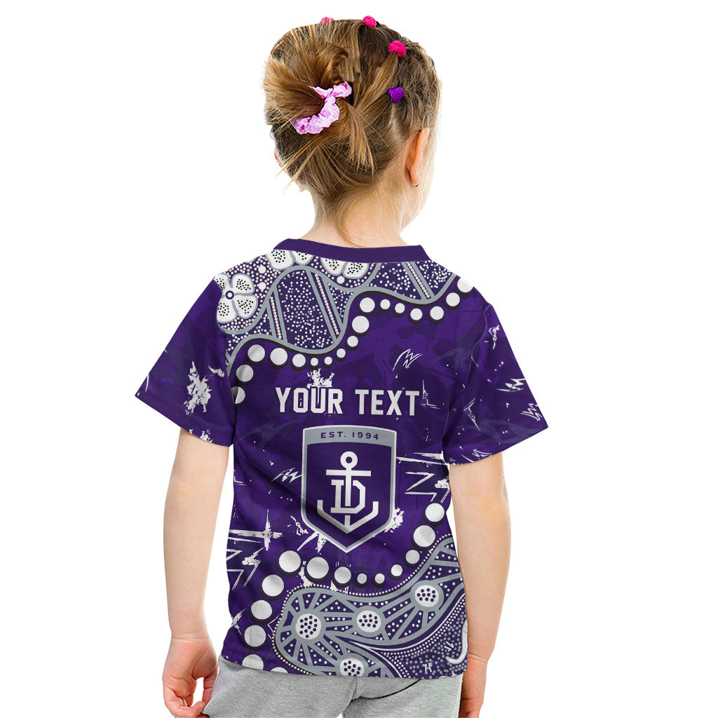 Personalized Fremantle Dockers Kid T Shirt Aboriginal Pattern with Graffiti Style