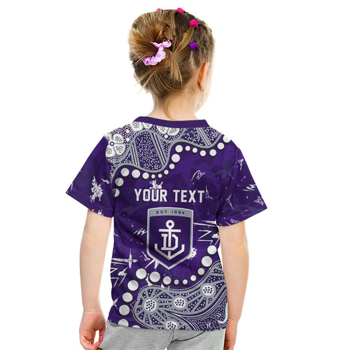 Personalized Fremantle Dockers Kid T Shirt Aboriginal Pattern with Graffiti Style