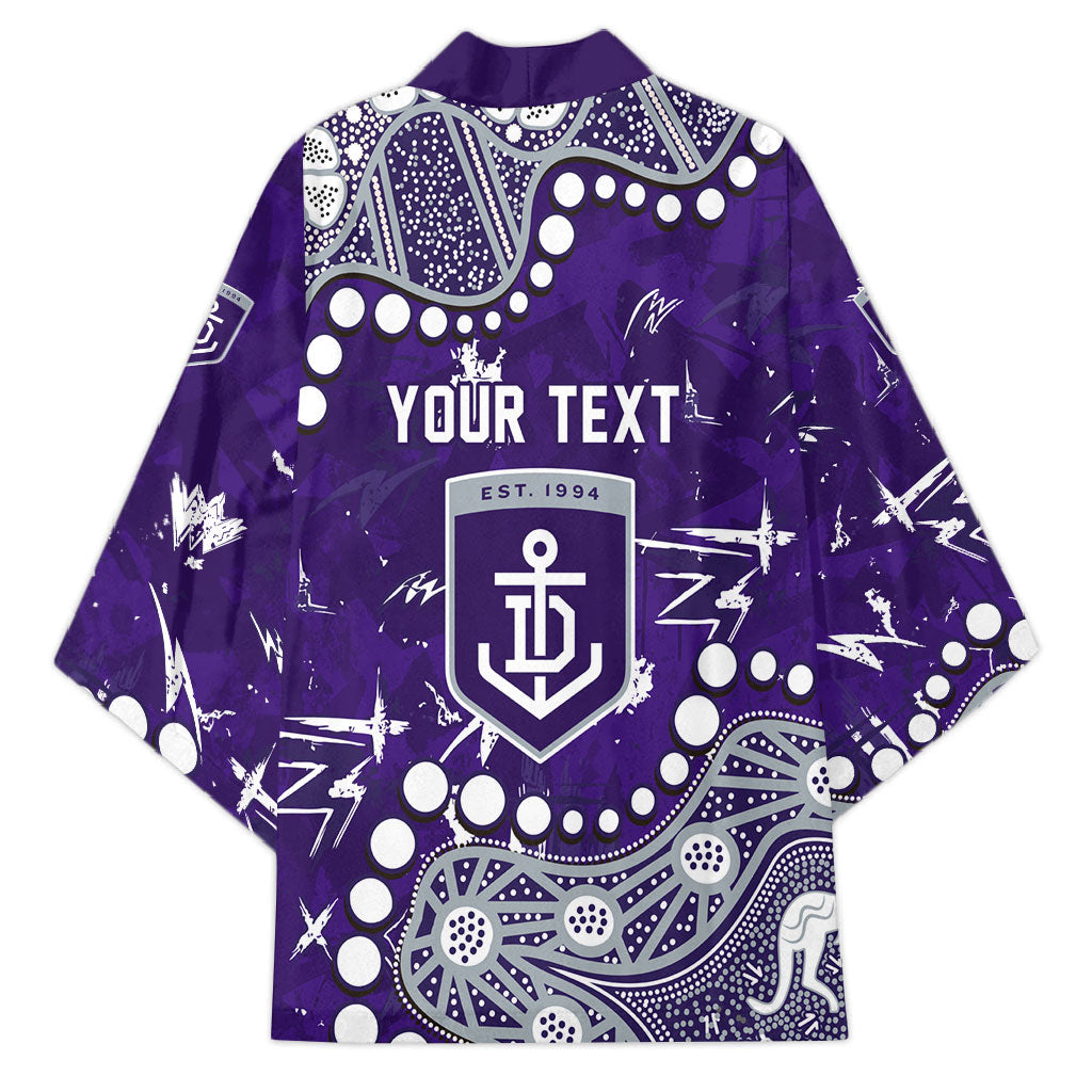 Personalized Fremantle Dockers Kimono Aboriginal Pattern with Graffiti Style