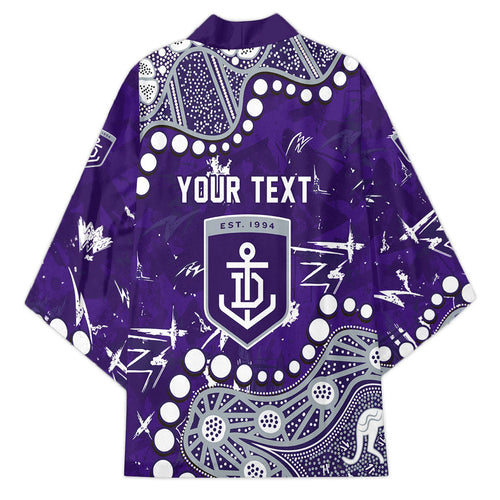Personalized Fremantle Dockers Kimono Aboriginal Pattern with Graffiti Style