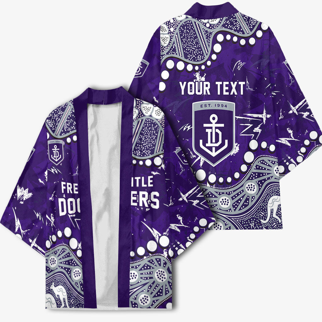 Personalized Fremantle Dockers Kimono Aboriginal Pattern with Graffiti Style