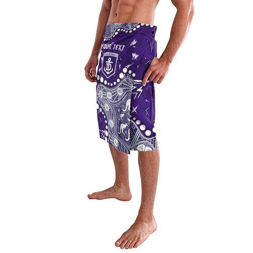 Personalized Fremantle Dockers Lavalava Aboriginal Pattern with Graffiti Style