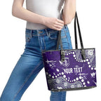 Personalized Fremantle Dockers Leather Tote Bag Aboriginal Pattern with Graffiti Style
