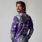 Personalized Fremantle Dockers Long Sleeve Polo Shirt Aboriginal Pattern with Graffiti Style