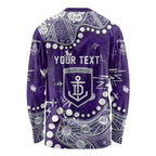 Personalized Fremantle Dockers Long Sleeve Shirt Aboriginal Pattern with Graffiti Style