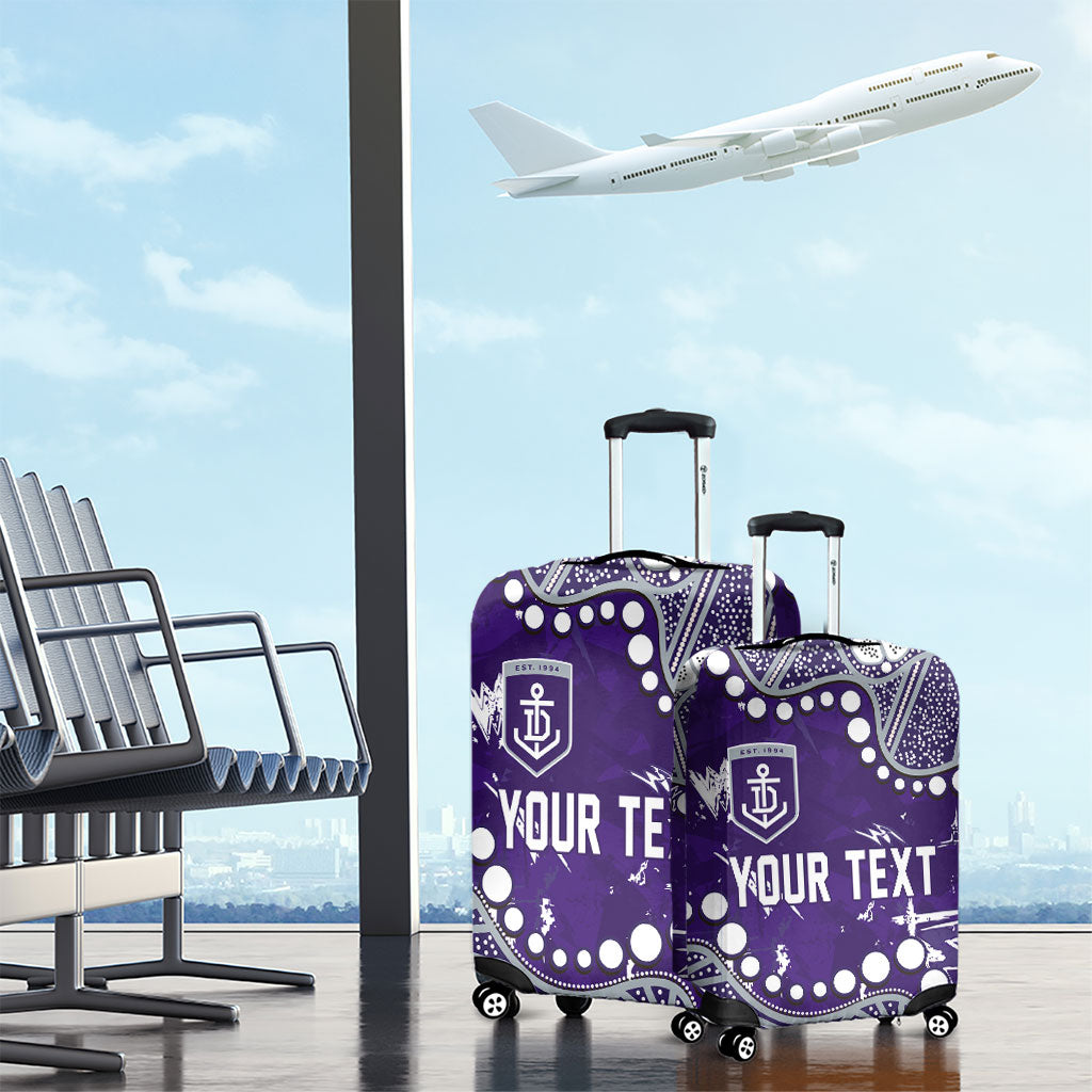 Personalized Fremantle Dockers Luggage Cover Aboriginal Pattern with Graffiti Style