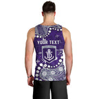 Personalized Fremantle Dockers Men Tank Top Aboriginal Pattern with Graffiti Style