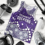 Personalized Fremantle Dockers Men Tank Top Aboriginal Pattern with Graffiti Style