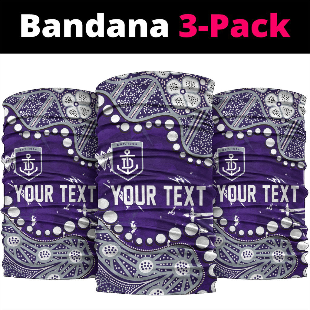 Personalized Fremantle Dockers Neck Gaiter Aboriginal Pattern with Graffiti Style