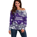 Personalized Fremantle Dockers Off Shoulder Sweater Aboriginal Pattern with Graffiti Style