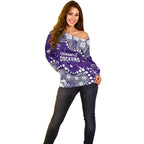 Personalized Fremantle Dockers Off Shoulder Sweater Aboriginal Pattern with Graffiti Style