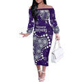 Personalized Fremantle Dockers Off The Shoulder Long Sleeve Dress Aboriginal Pattern with Graffiti Style