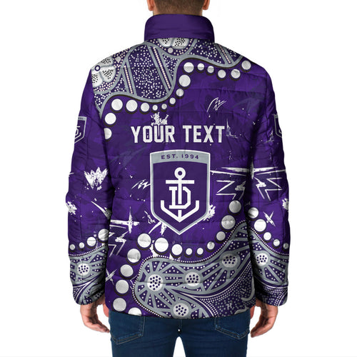 Personalized Fremantle Dockers Padded Jacket Aboriginal Pattern with Graffiti Style