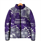 Personalized Fremantle Dockers Padded Jacket Aboriginal Pattern with Graffiti Style