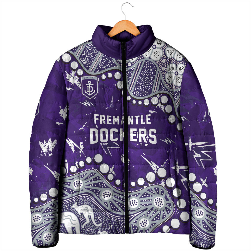 Personalized Fremantle Dockers Padded Jacket Aboriginal Pattern with Graffiti Style