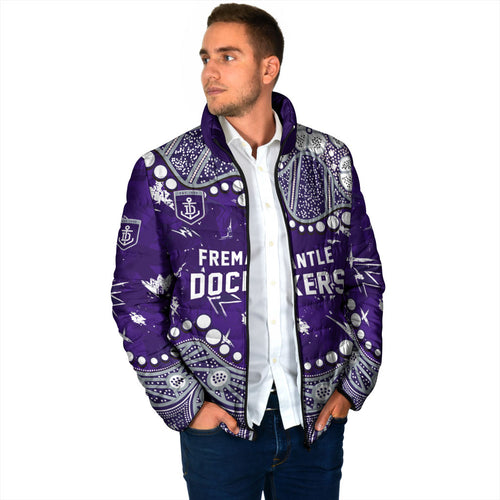Personalized Fremantle Dockers Padded Jacket Aboriginal Pattern with Graffiti Style
