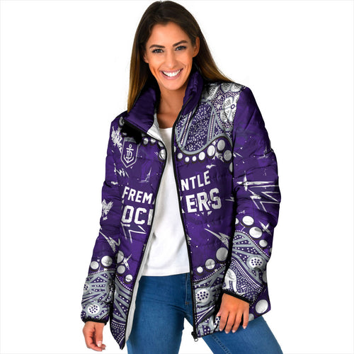 Personalized Fremantle Dockers Padded Jacket Aboriginal Pattern with Graffiti Style