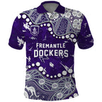 Personalized Fremantle Dockers Polo Shirt Aboriginal Pattern with Graffiti Style