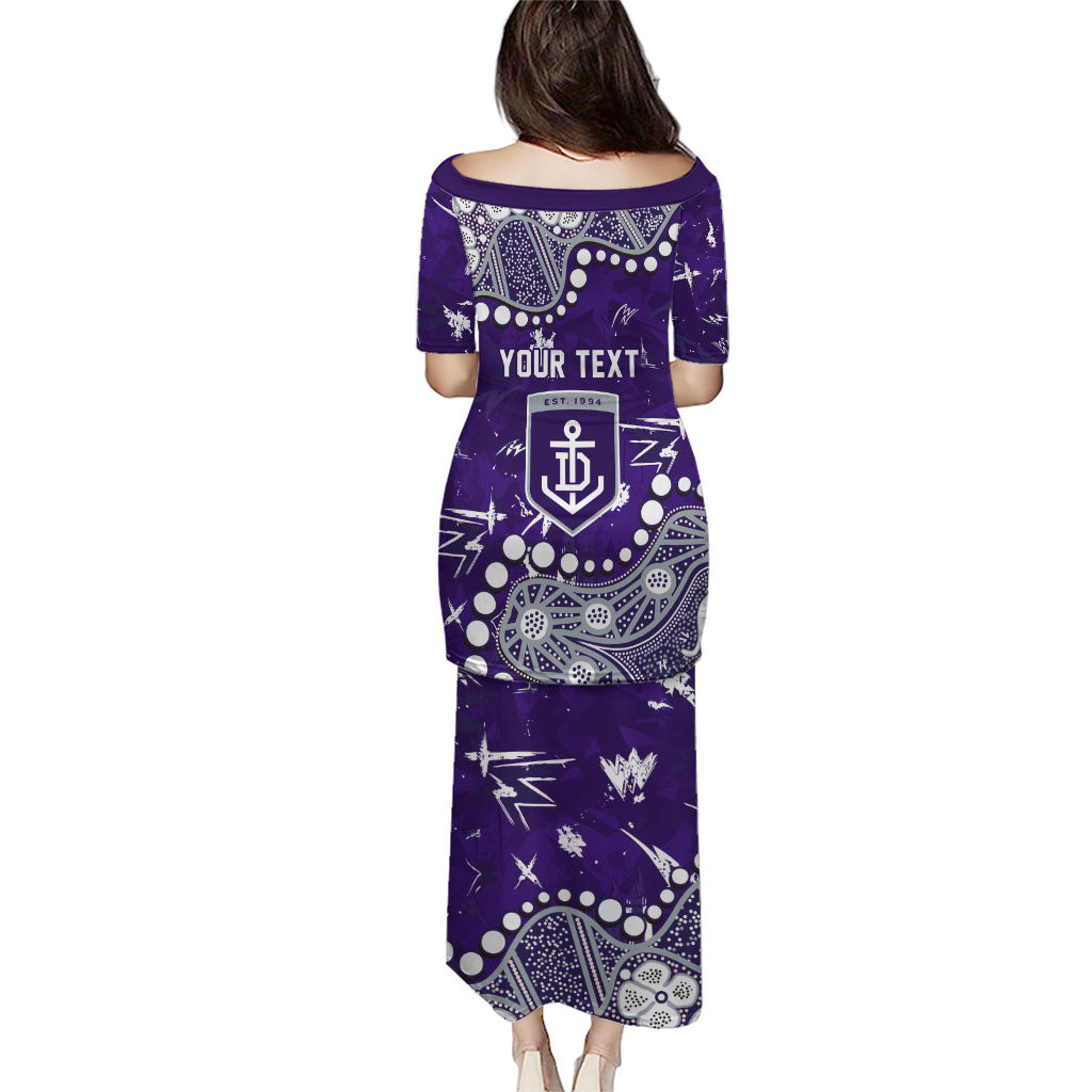 Personalized Fremantle Dockers Puletasi Aboriginal Pattern with Graffiti Style