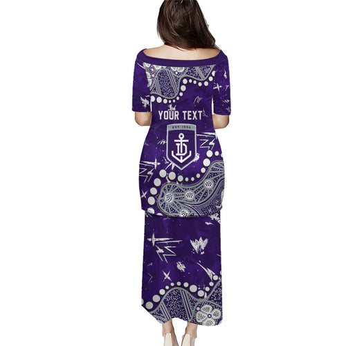 Personalized Fremantle Dockers Puletasi Aboriginal Pattern with Graffiti Style