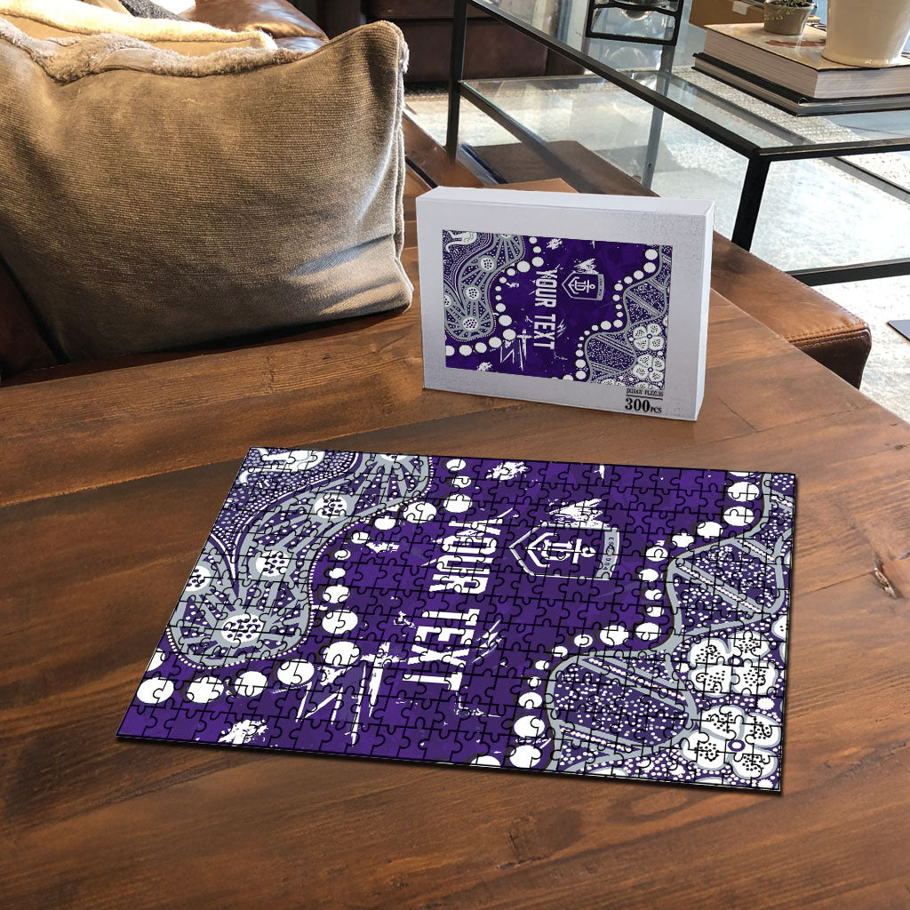 Personalized Fremantle Dockers Puzzle Aboriginal Pattern with Graffiti Style