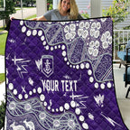 Personalized Fremantle Dockers Quilt Aboriginal Pattern with Graffiti Style