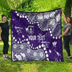 Personalized Fremantle Dockers Quilt Aboriginal Pattern with Graffiti Style